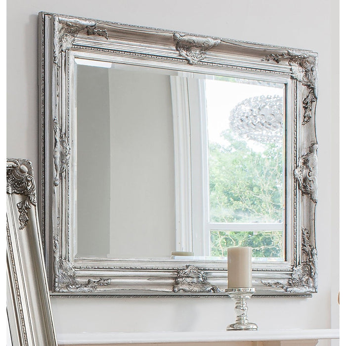 Harrow Rectangle Mirror Antique Silver