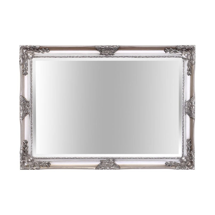 Haddon Rectangle Mirror 74x104cm Antique Silver