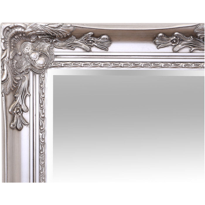 Haddon Leaner Mirror Antique Silver