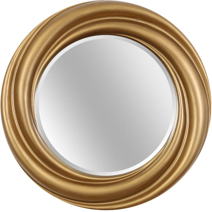 Adele Round Mirror Gold