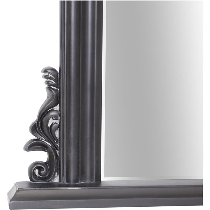 Dayton Overmantle Mirror Antique Black