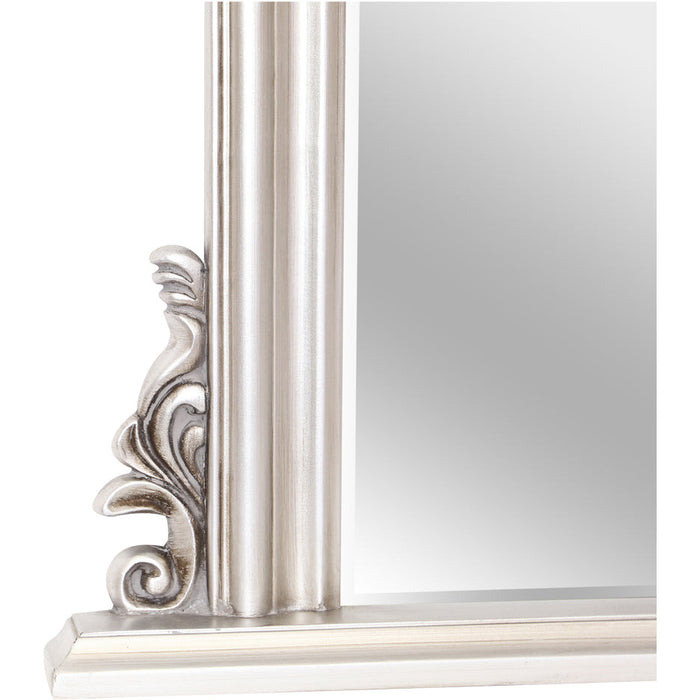 Dayton Overmantle Mirror Antique Silver