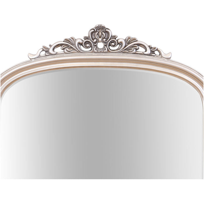 Dayton Overmantle Mirror Antique Silver