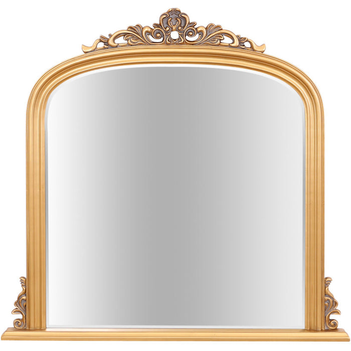 Dayton Overmantle Mirror Antique Gold