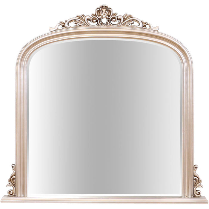 Dayton Overmantle Mirror Antique Champagne