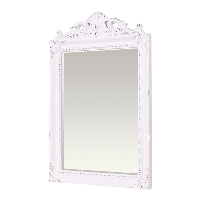 Chloe French Crest Wall Mirror Vintage White