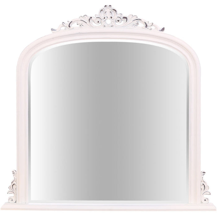 Dayton Overmantle Mirror Antique White
