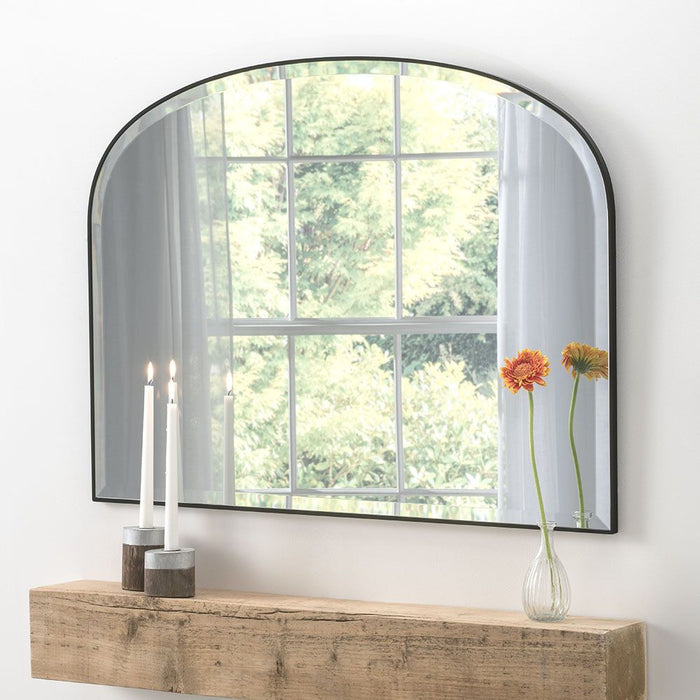 Simplicity Overmantle Mirror Black