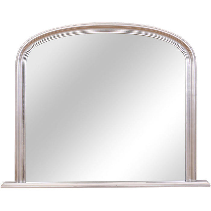 Victoria Overmantle Mirror Antique Silver