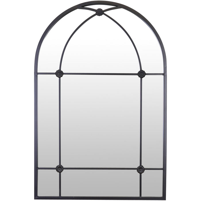Chelsea Arched Window Mirror 60x90cm Black