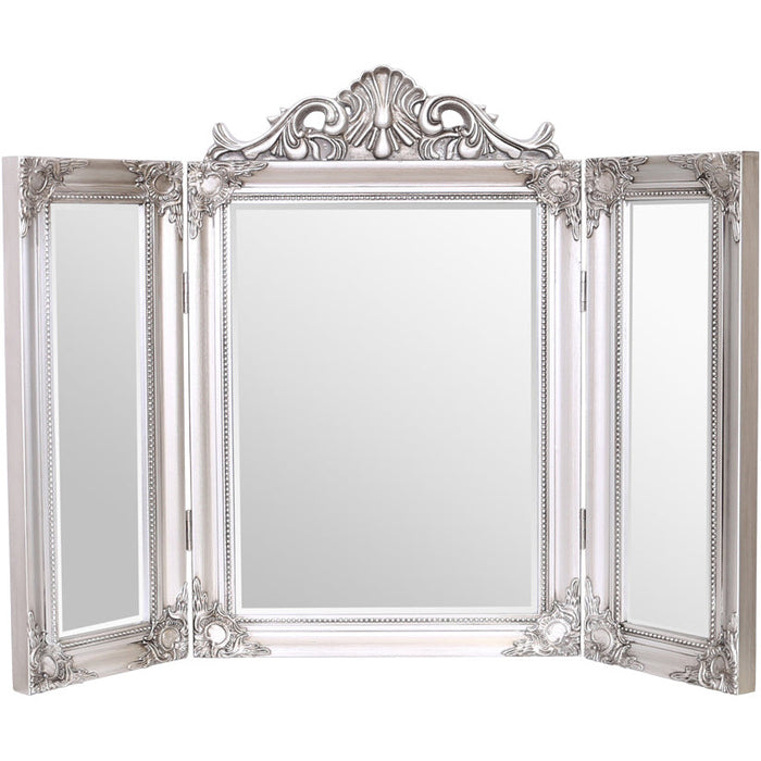 Ella Dressing Table Mirror Antique Silver