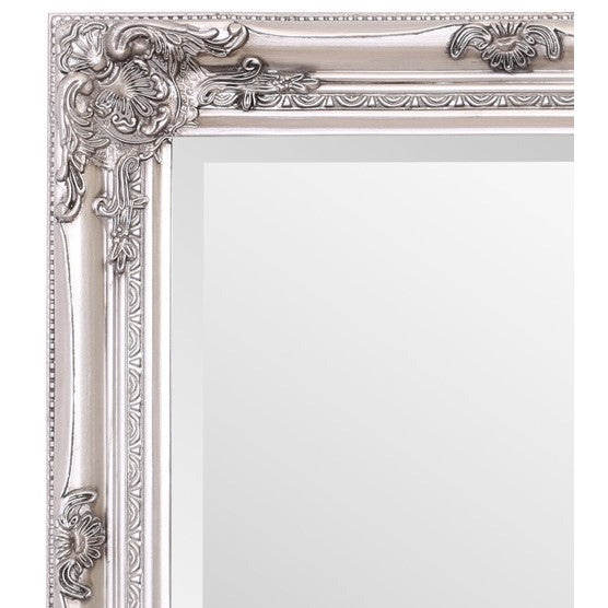 Rhone Tall Wall Mirror 42x132cm Antique Silver