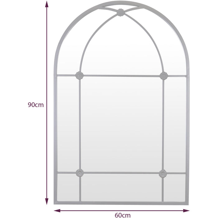 Chelsea Arched Window Mirror 60x90cm Black