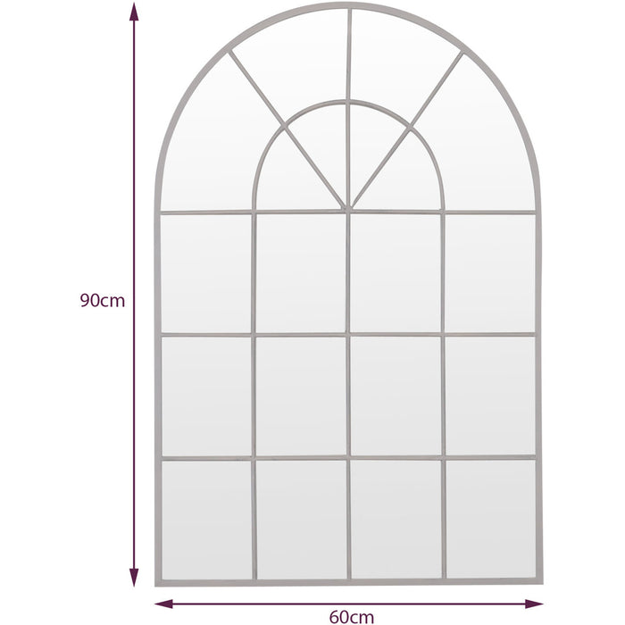 Stamford Window Mirror 60x90cm Dark Grey Metal