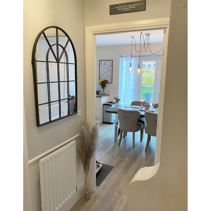 Stamford Window Mirror 60x90cm Dark Grey Metal