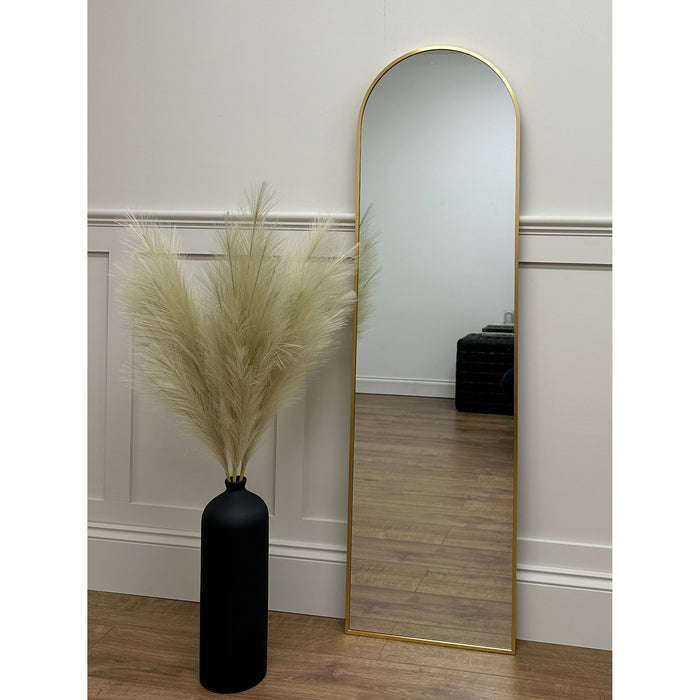 Oslo Tall Arched Mirror 40x140cm Gold