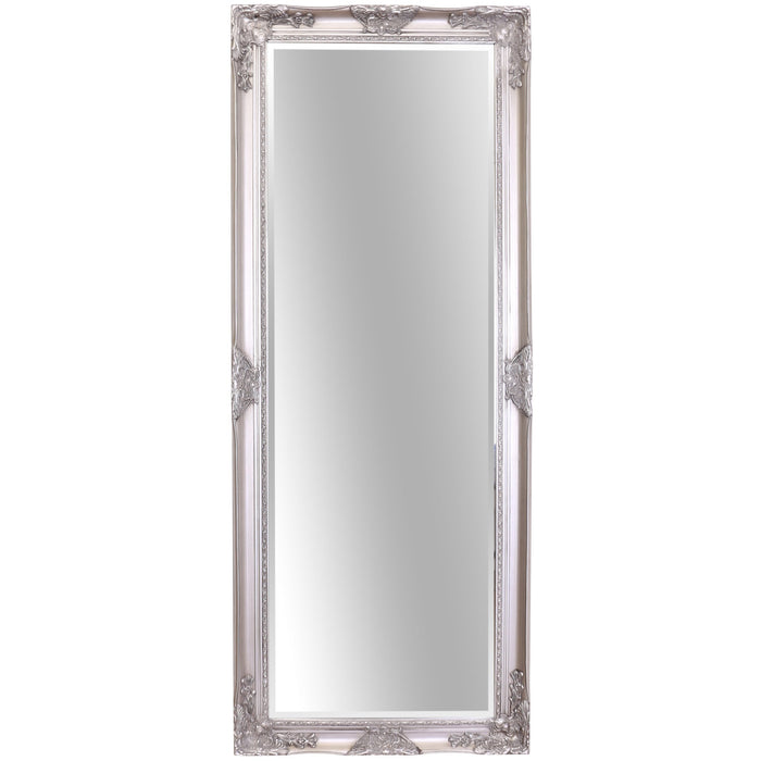 Haddon Leaner Mirror Antique Silver