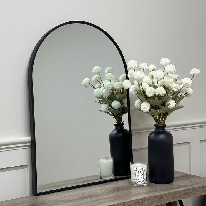 Oslo Arched Mirror 50x70cm Black