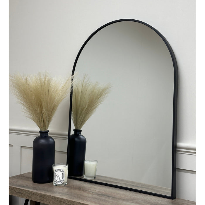 Oslo Arched Mirror 60x80cm Black