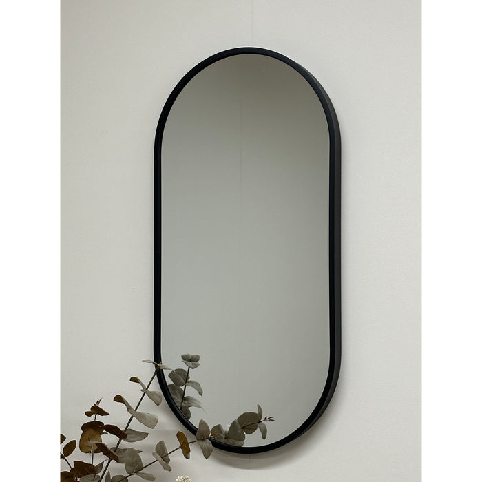 Oslo Pill Mirror 30x60cm Black