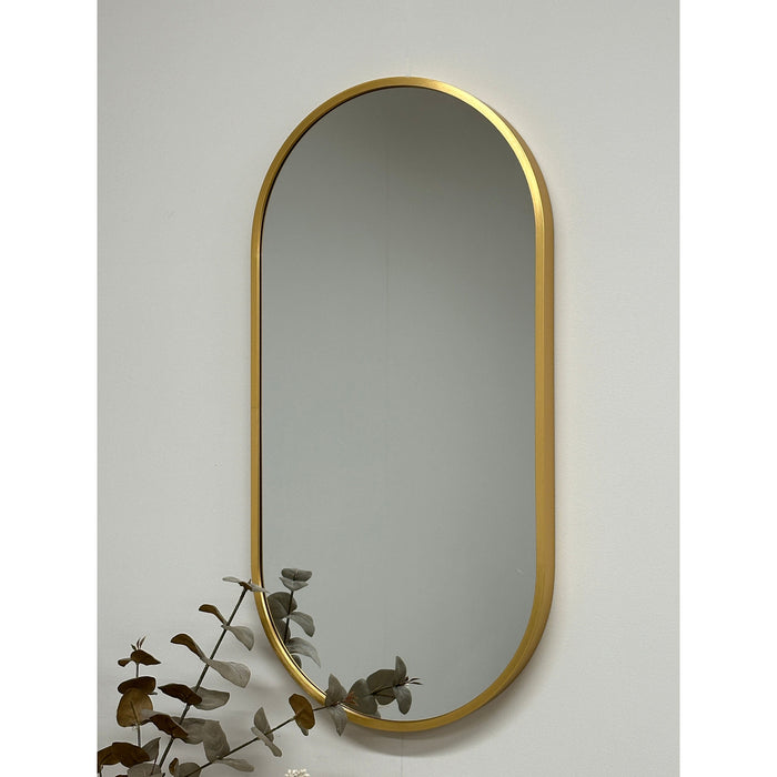 Oslo Pill Mirror 30x60cm Gold