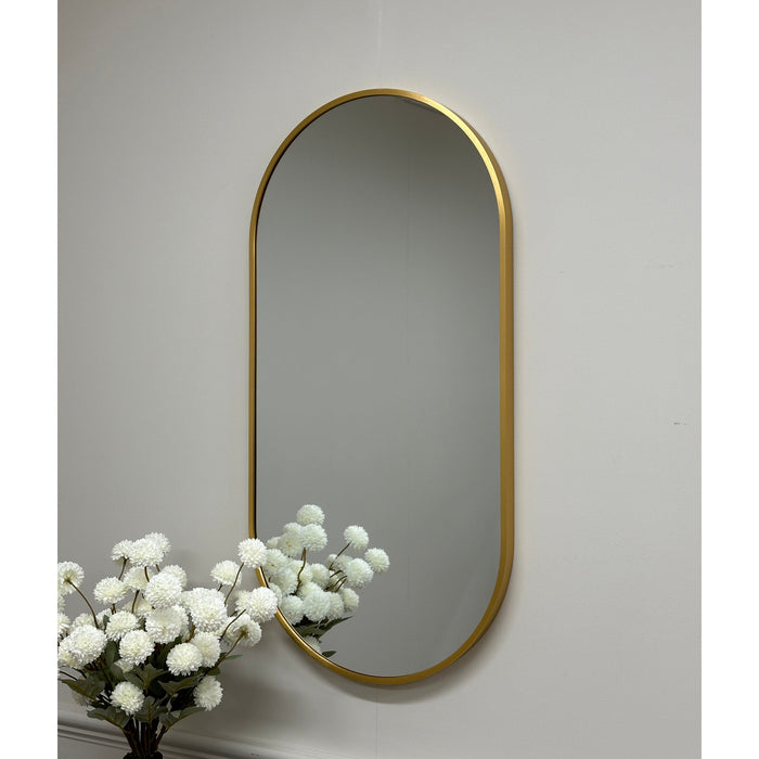 Oslo Pill Mirror 40x80cm Gold