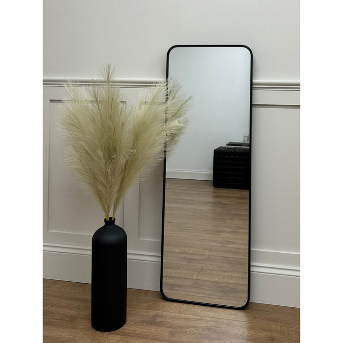 Oslo Slim Mirror 40x115cm Black