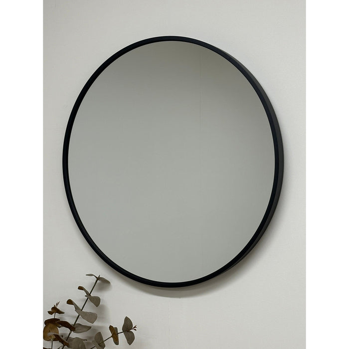 Oslo Round Mirror 60cm Black