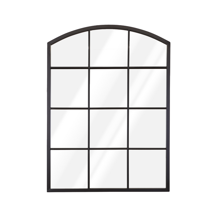 Rockford Arched Window Mirror 56x76cm Black