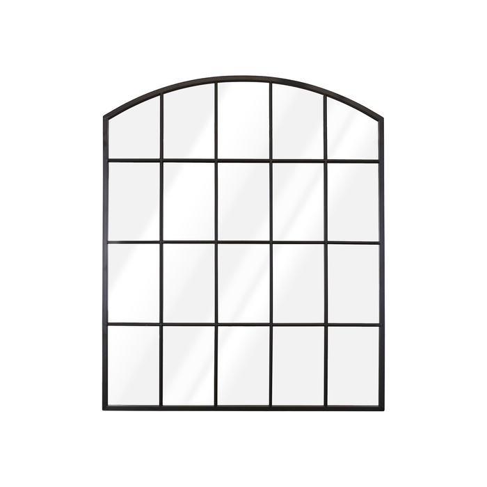 Brooklyn Metal Window Mirror Black