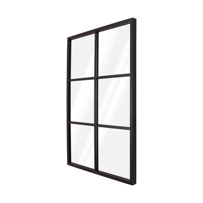 Newport Crittall Window Mirror 60x90cm Black