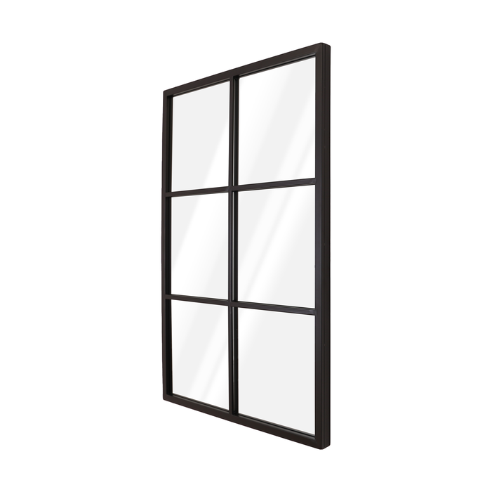 Newport Crittall Window Mirror 60x90cm Black