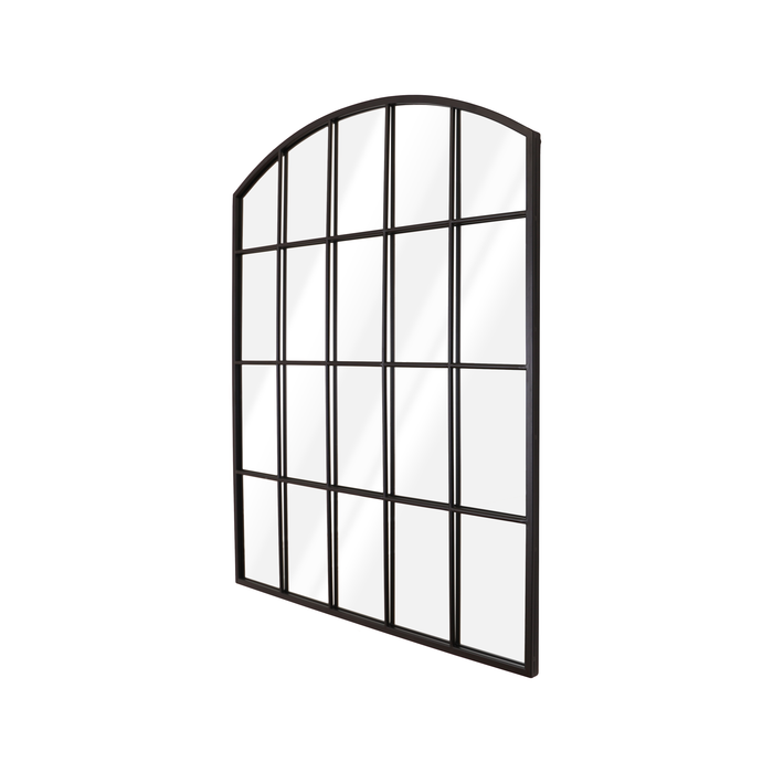 Brooklyn Metal Window Mirror Black