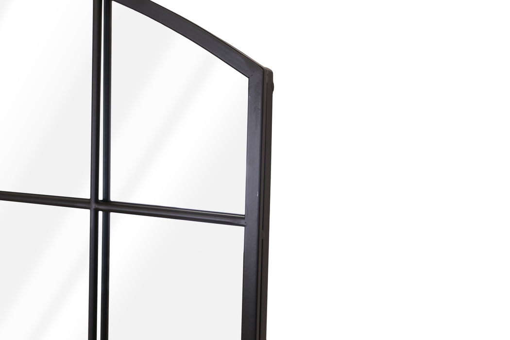 Rockford Arched Window Mirror 56x76cm Black