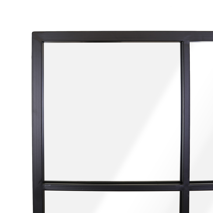 Newport Crittall Window Mirror 60x90cm Black