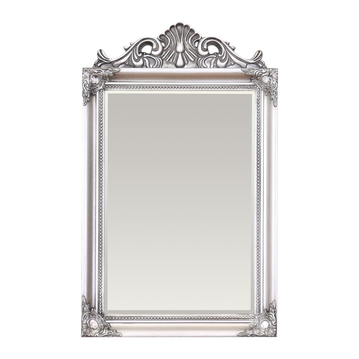 Chloe French Crest Wall Mirror Antique Silver– Select Mirrors