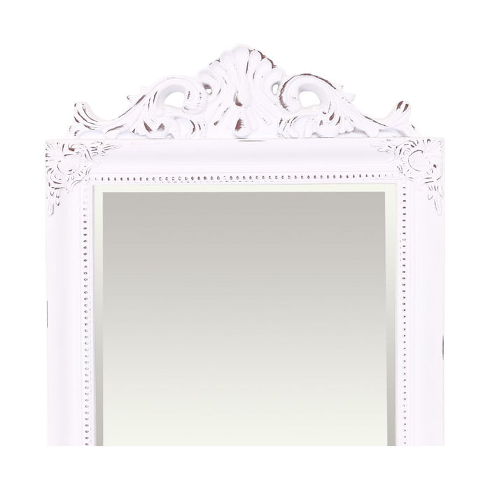 Chloe French Crest Wall Mirror Vintage White