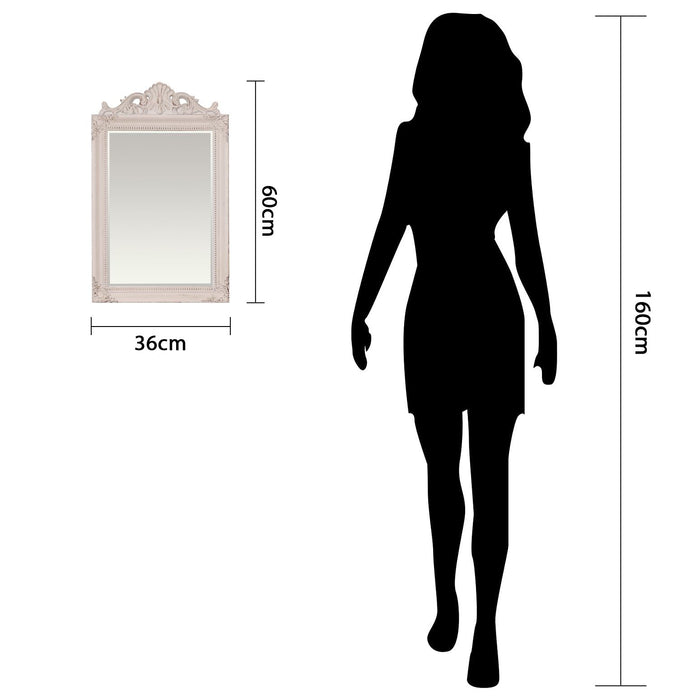 Chloe French Crest Wall Mirror Vintage Taupe