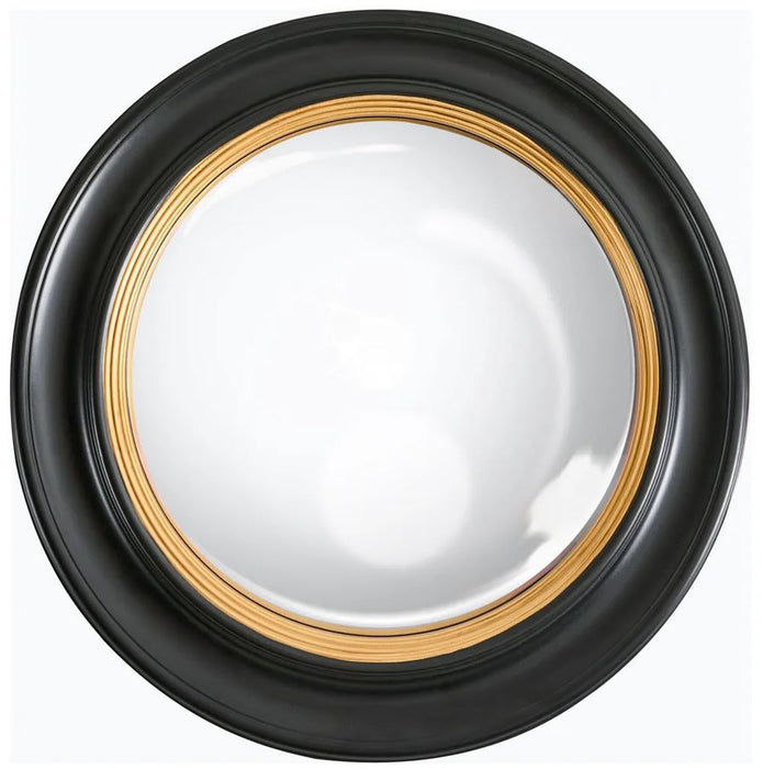 Noa Convex Round Mirror Black/Gold