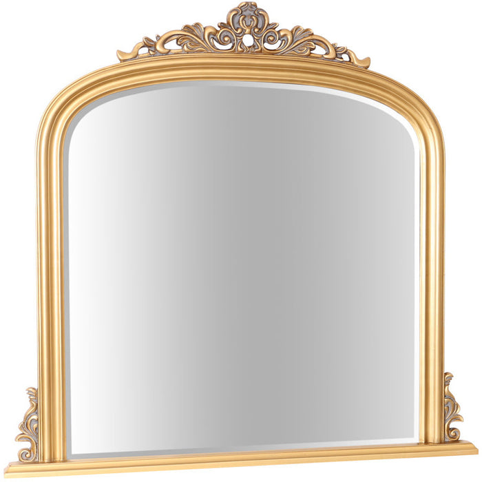 Dayton Overmantle Mirror Antique Gold