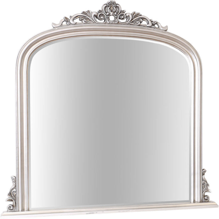 Dayton Overmantle Mirror Antique Silver