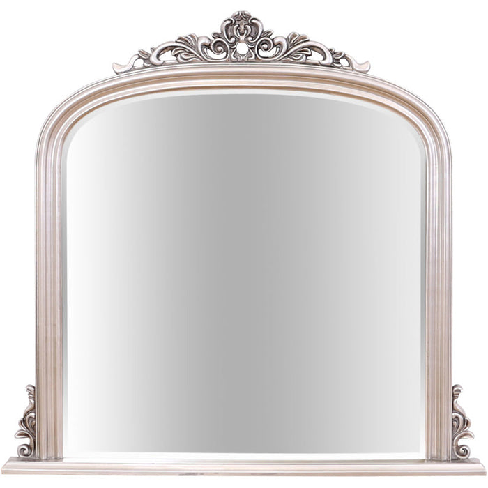 Dayton Overmantle Mirror Antique Silver