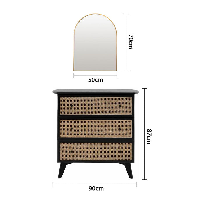 Oslo Arched Mirror 50x70cm Gold