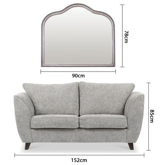 Sofia Overmantle Mirror Silver