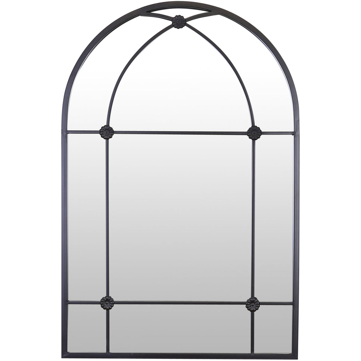 Buy Chelsea Arched Window Mirror 60x90cm Black Select Mirrors