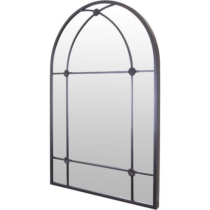 Chelsea Arched Window Mirror 60x90cm Black