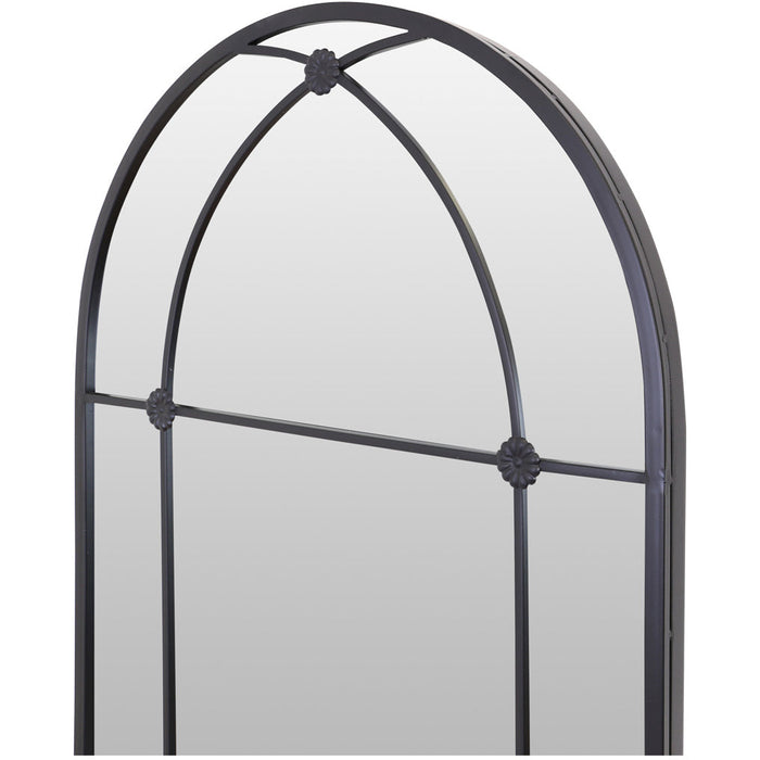 Chelsea Arched Window Mirror 60x90cm Black