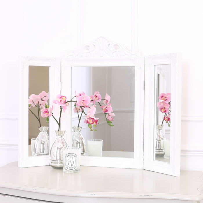 Ella Dressing Table Mirror White
