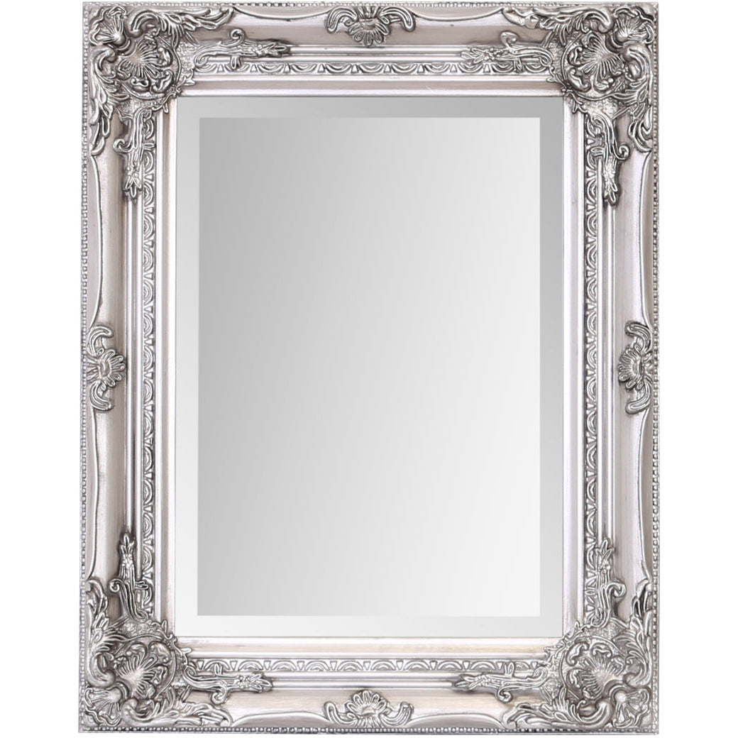 Buy Rhone Small Rectangle Wall Mirror 42x53cm Antique Silver Select